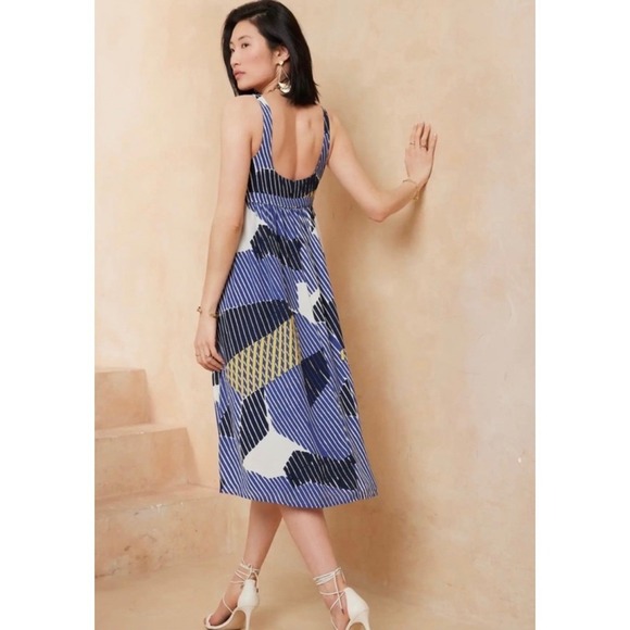 BANANA REPUBLIC Women's Empire-Waist Midi Dress Size 8 - Picture 2 of 10